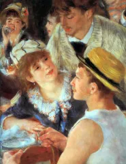 Lunch on the boat party, detail - Renoir