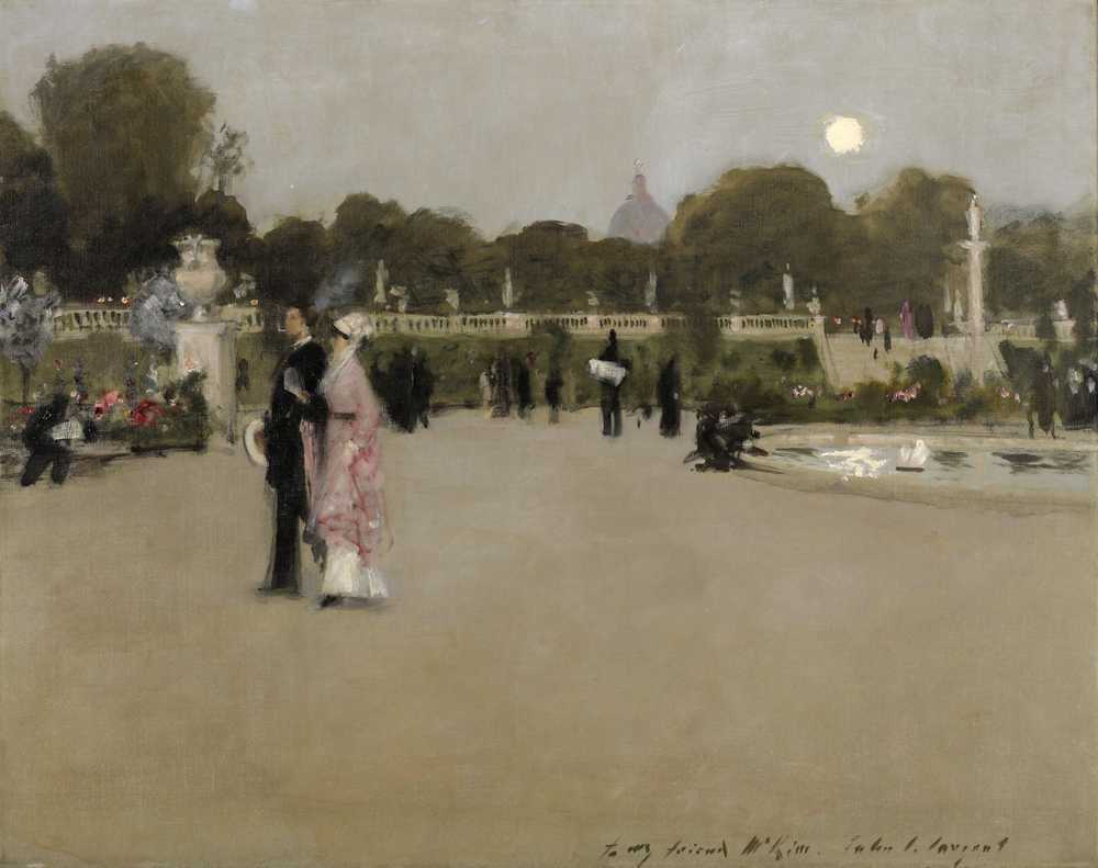 Luxembourg Gardens at Twilight (1879) - John Singer-Sargent