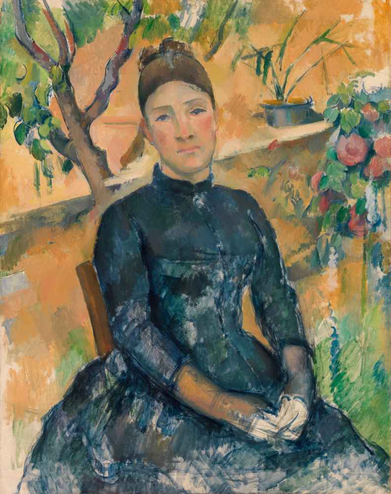 Madame Cezanne (Hortense Fiquet, 1850–1922) in the Conservatory - Paul