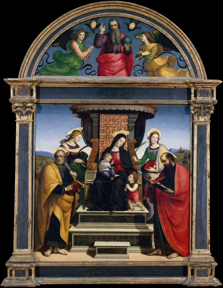 Madonna and Child Enthroned with Saints (ca. 1504) - Raffaello Sanzio