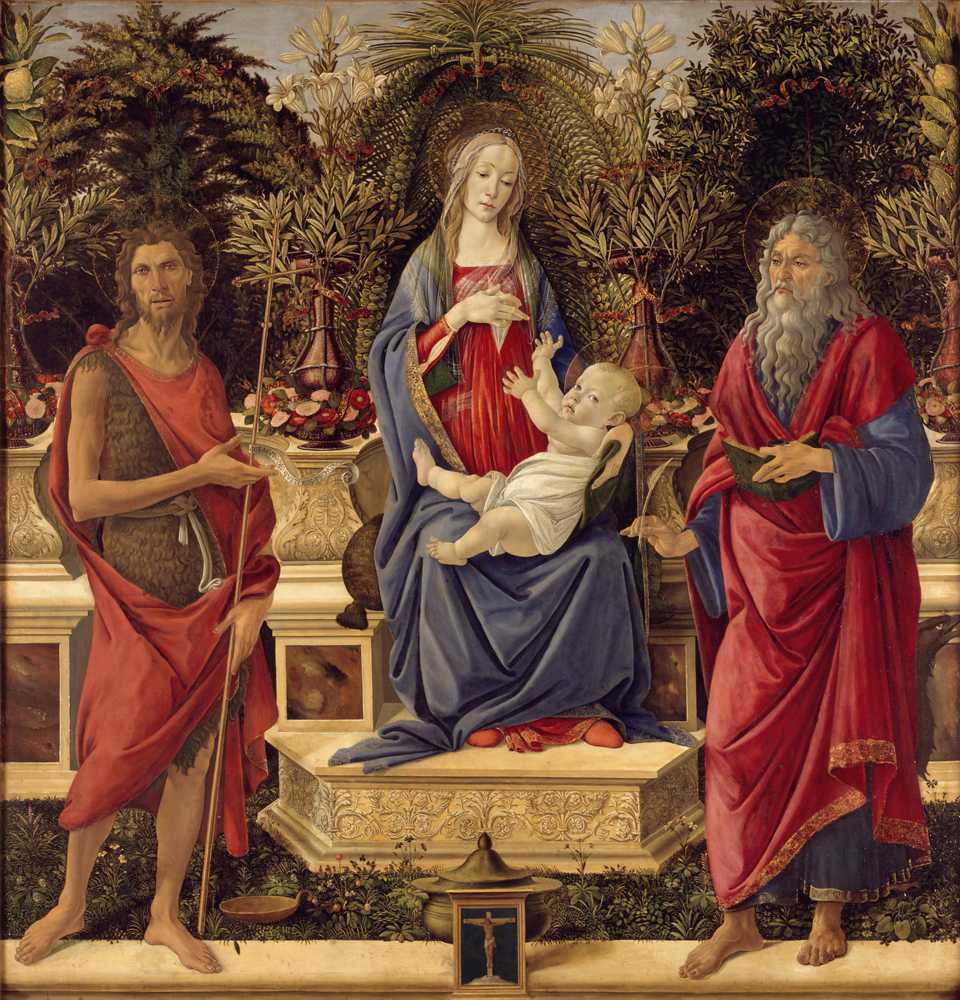 Madonna and Child with both Saints John - Sandro Botticelli