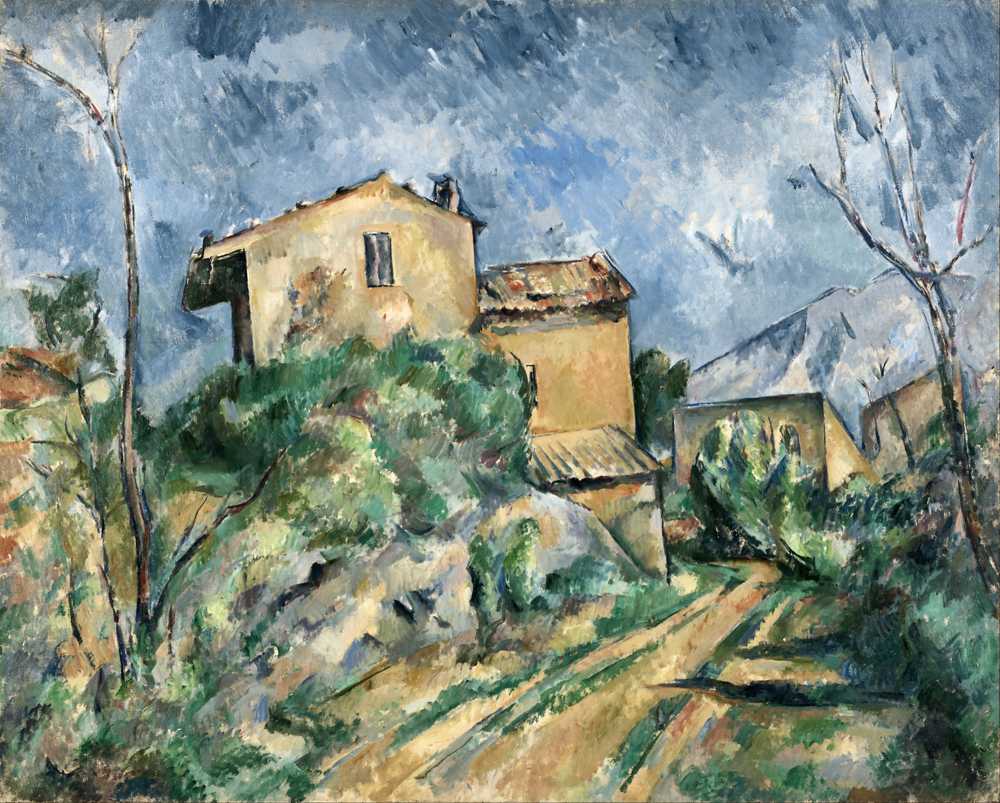 Maison Maria with a View of Chateau Noir (circa 1895) - Paul Cezanne