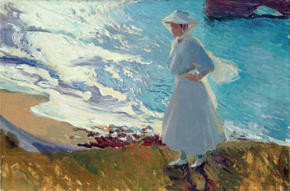 Maria on the Beach at Biarritz or Contre-jour (1906) - Sorolla