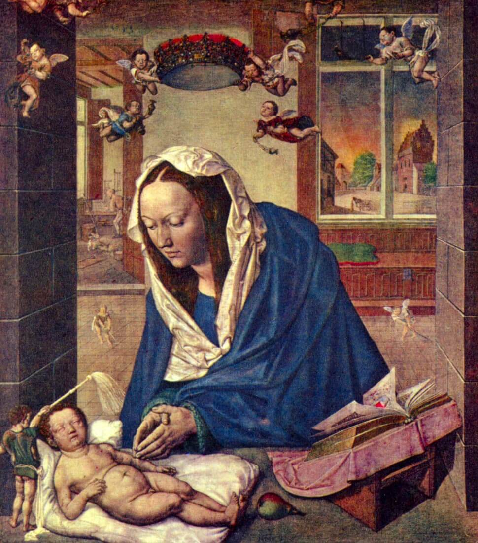 Marie altar, middle picture, scene - Mary with Child - Durer