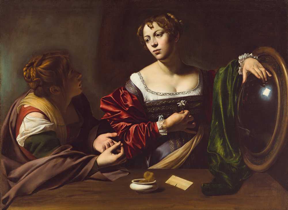 Martha and Mary Magdalene (ca. 1598) - Michelangelo Merisi de Caravag