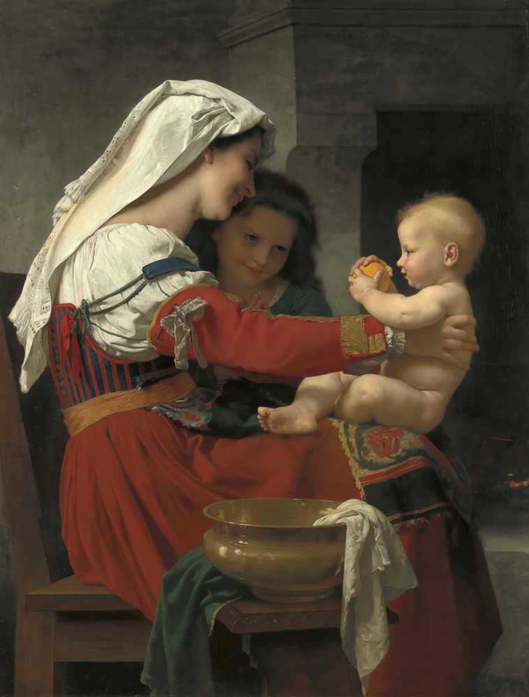 Maternal admiration – the bath (1869) - William-Adolphe Bouguereau