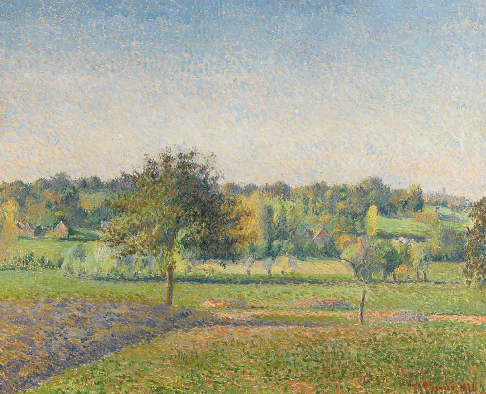 Meadow At Eragny (1886) - Camille Pissarro