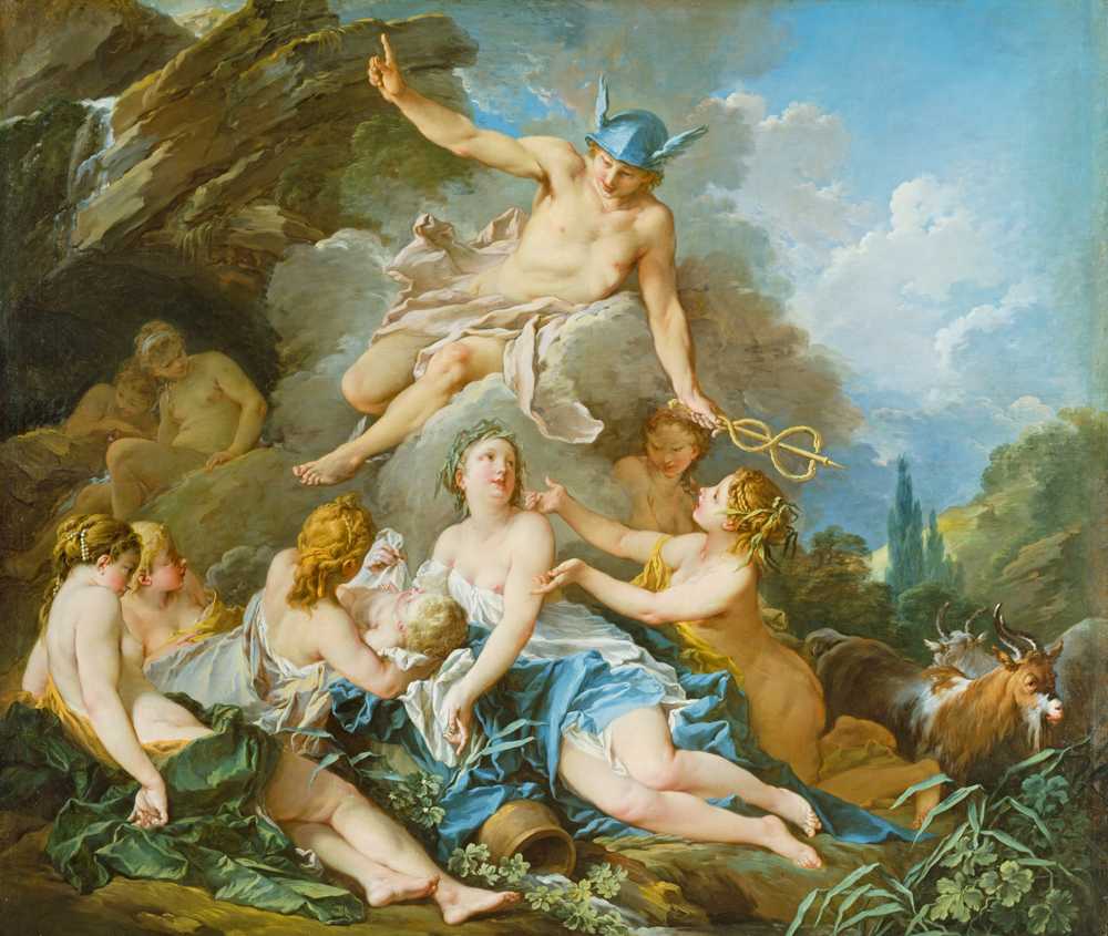 Mercury confiding the Infant Bacchus to the Nymphs (c. 1732 - 1734) - Boucher