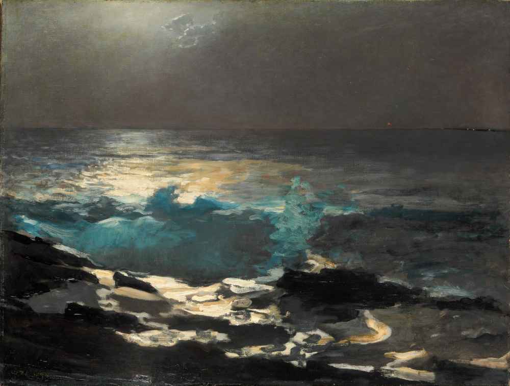 Moonlight, Wood Island Light - Winslow Homer