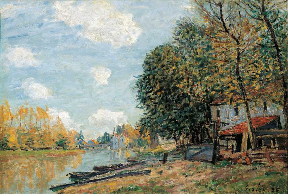 Moret - The Banks of the River Loing (1877) - Alfred Sisley