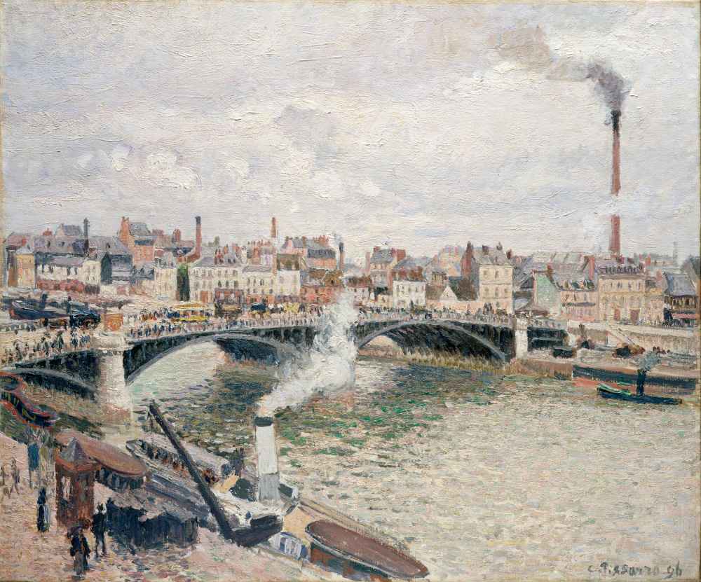 Morning, An Overcast Day, Rouen - Camille Pissarro