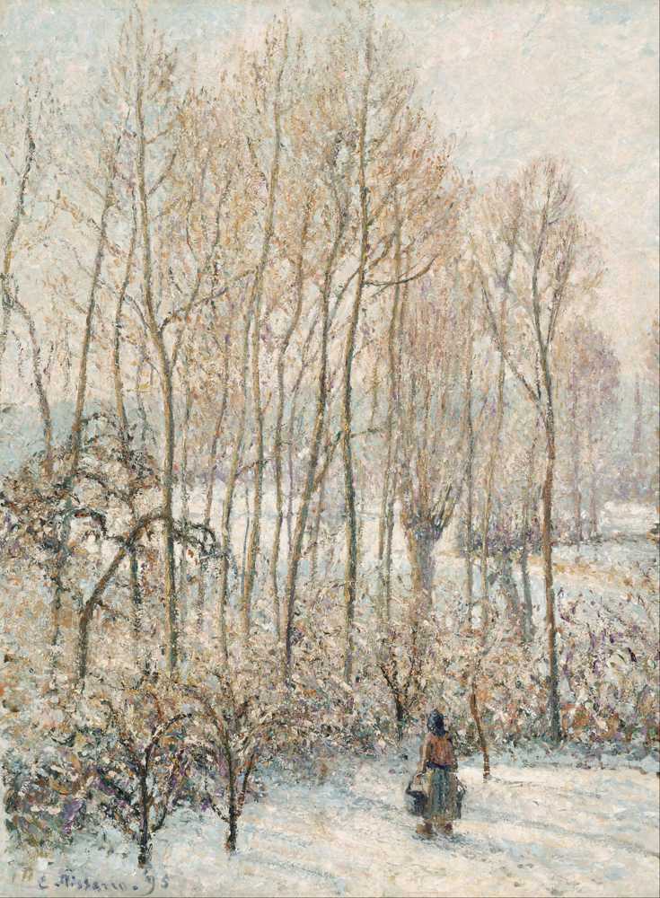 Morning Sunlight on the Snow, Eragny-sur-Epte (1895) - Camille Pissarro