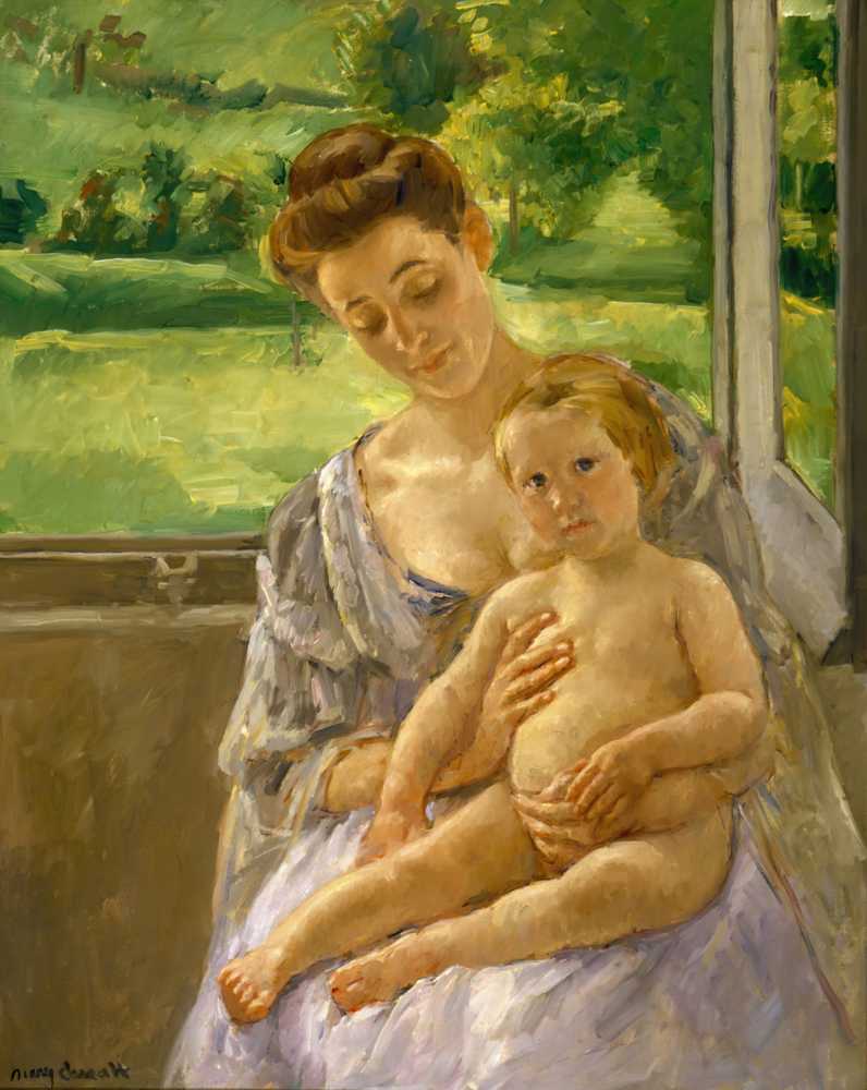 Mother and Child in the Conservatory (1906) - Mary Cassatt