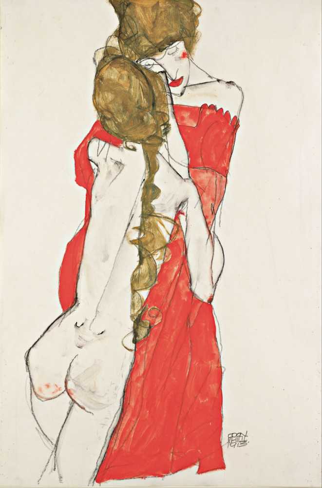 Mother and Daughter (1913) - Egon Schiele