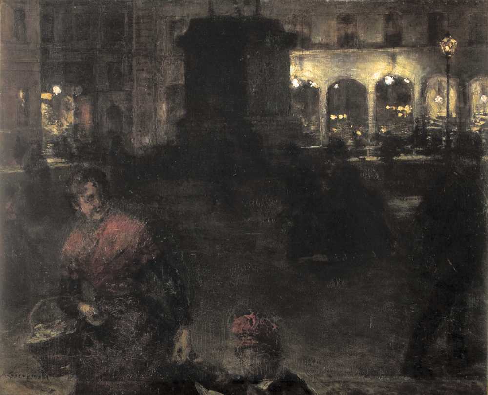 Motif from the Wittelsbachs’ Square in Munich (1890) - Aleksander Gierymski