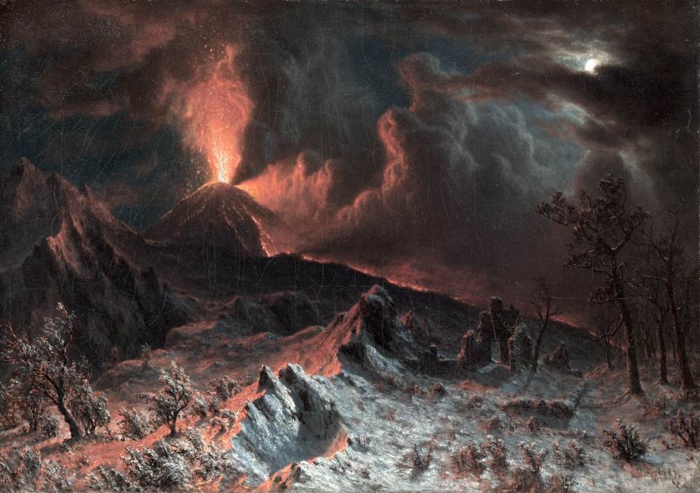 Mount Vesuvius at Midnight - Albert Bierstadt
