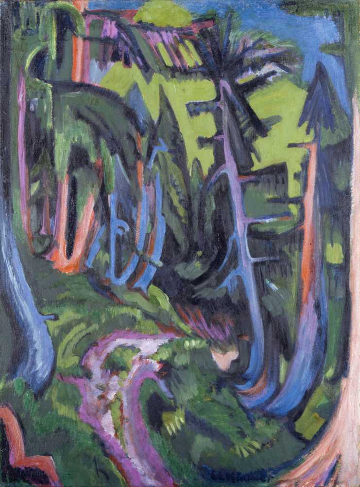 Mountain Forest Path (1919) - Ernst Ludwig Kirchner