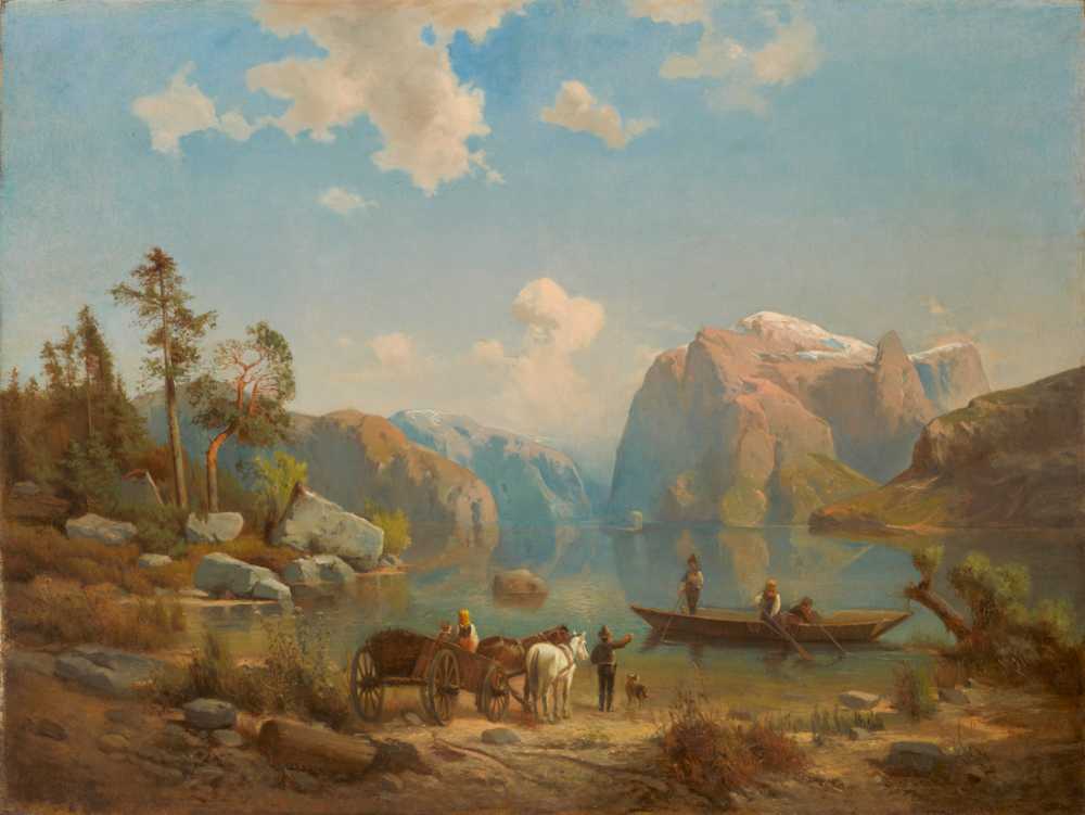 Mountain Landscape with a Lake (1860) - Aleksander Kotsis