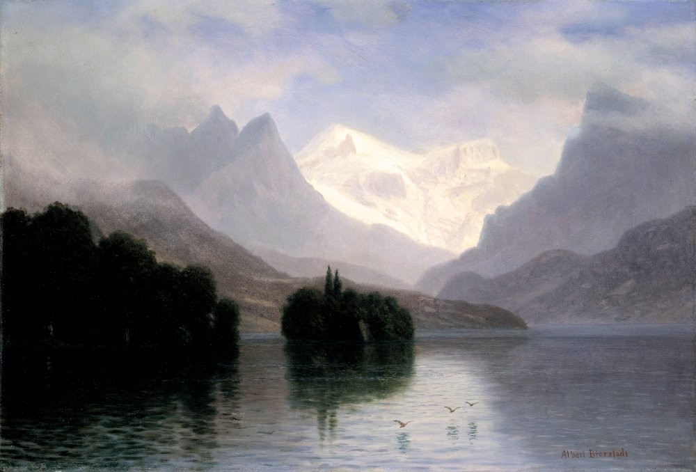 Mountain Scene - Albert Bierstadt