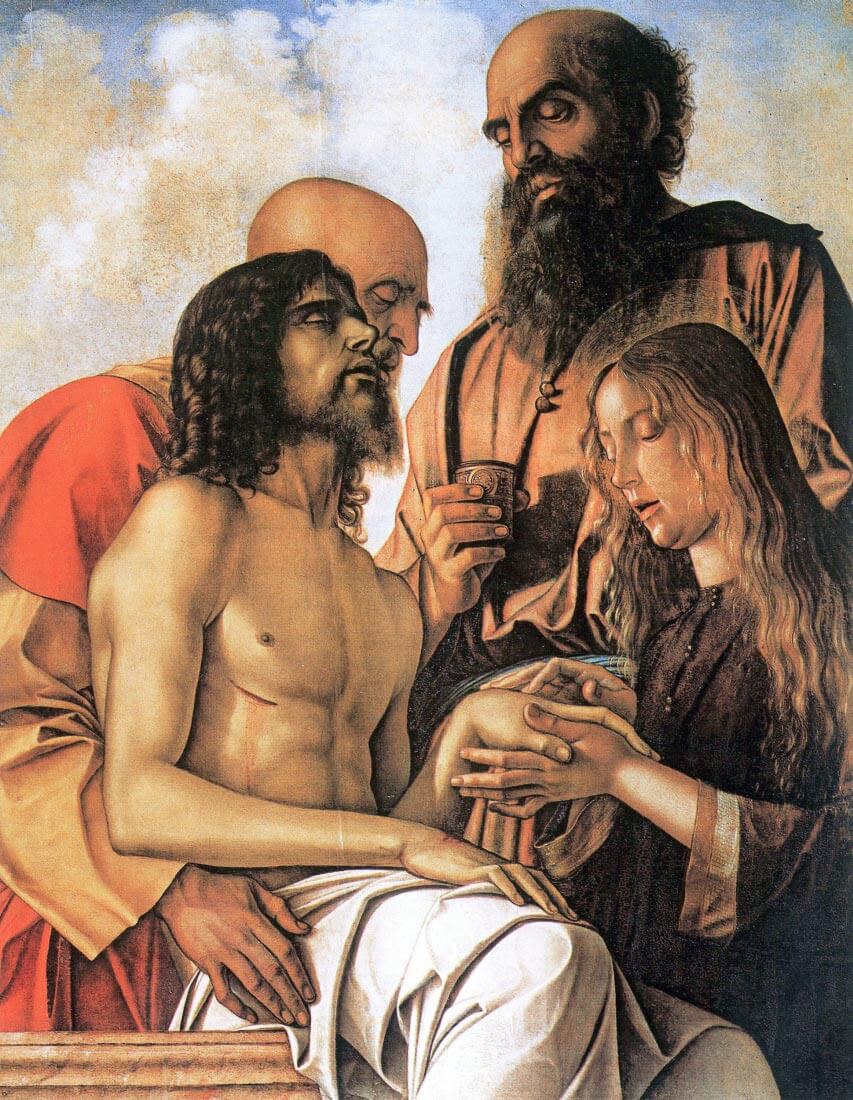 Mourning of Christ with Joseph, Nicodemus and Mary Magdalene - Bellini