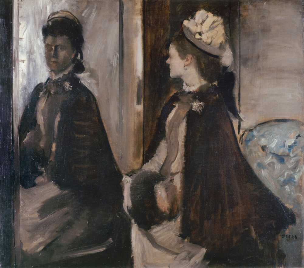 Mrs Jeantaud In The Mirror (circa 1875) - Edgar Degas