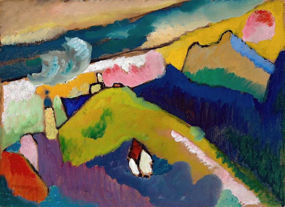Murnau – Mountain landscape with church (1910) - Wassily Kandinsky
