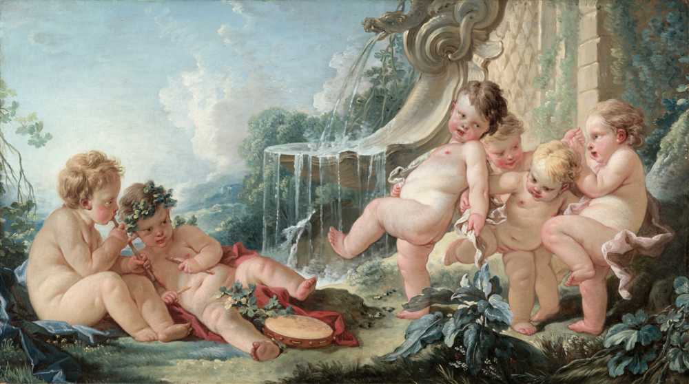 Music and Dance and Cupids in Conspiracy (1740s) - Francois Boucher