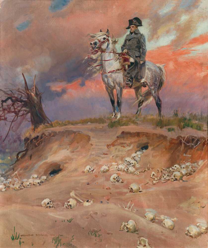 Napoleon on the battlefield - Wojciech Kossak