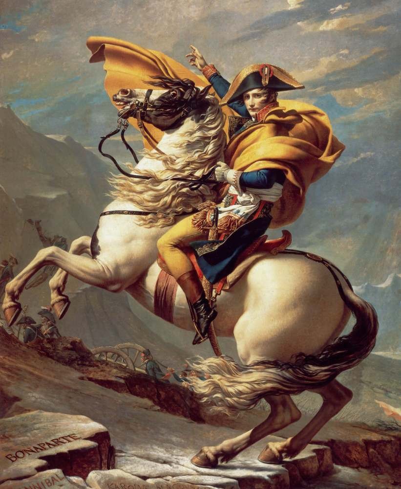 Napoleon crossing the Alps - Jacques Louis David