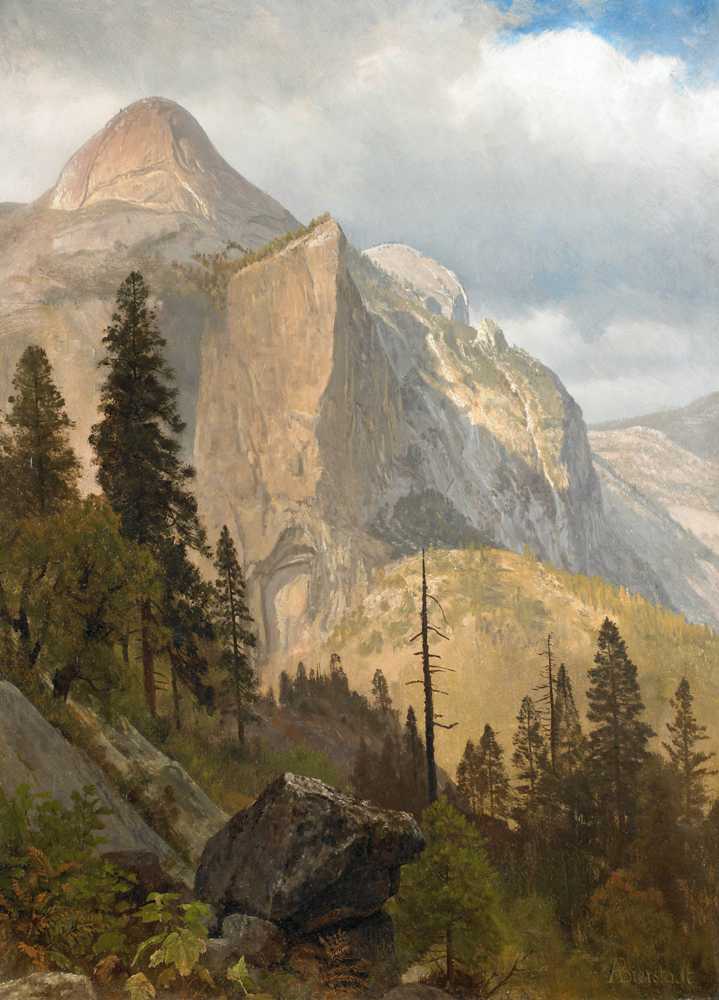 North Dome, Yosemite Valley (1889) - Albert Bierstadt