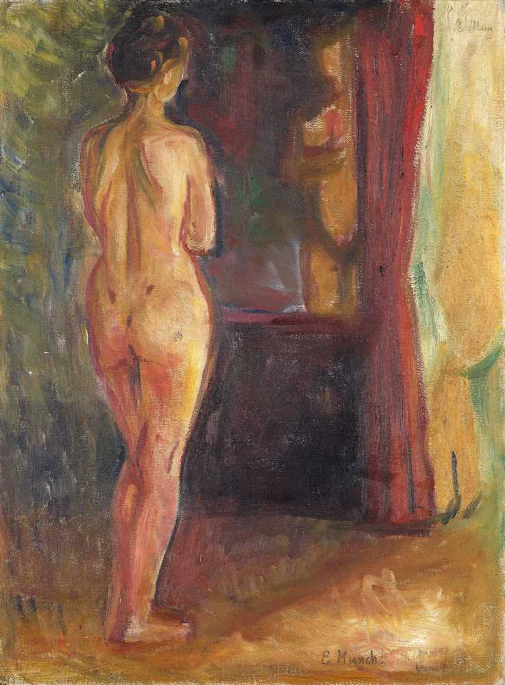 Nude in Front of the Mirror (1902) - Edward Munch