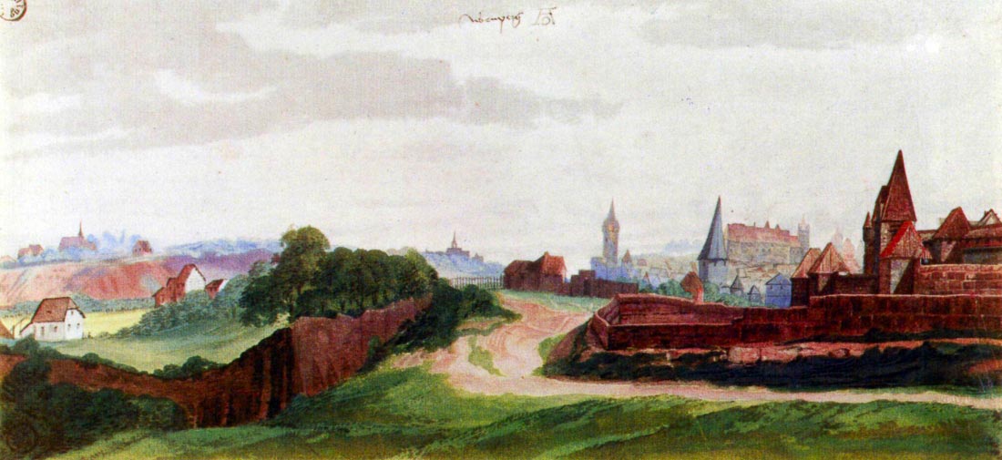 Nuremberg, the western part of the city from the south - Durer