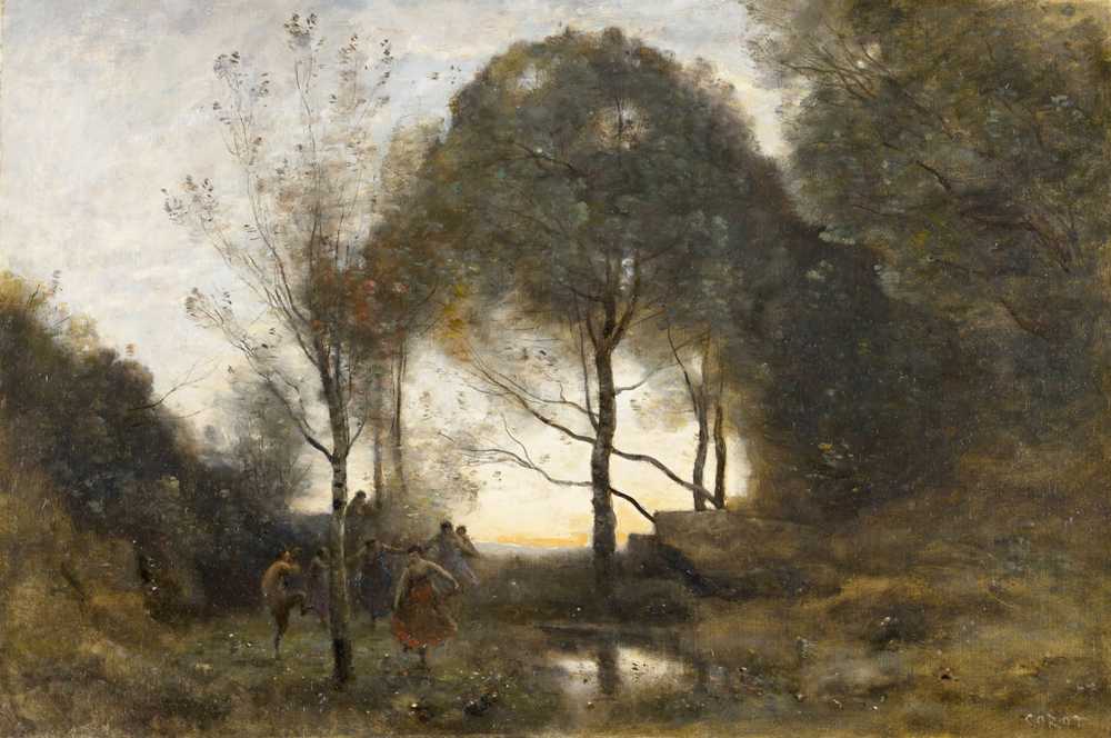 Nymphs and Fauns (Before 1870) - Jean Baptiste Camille Corot