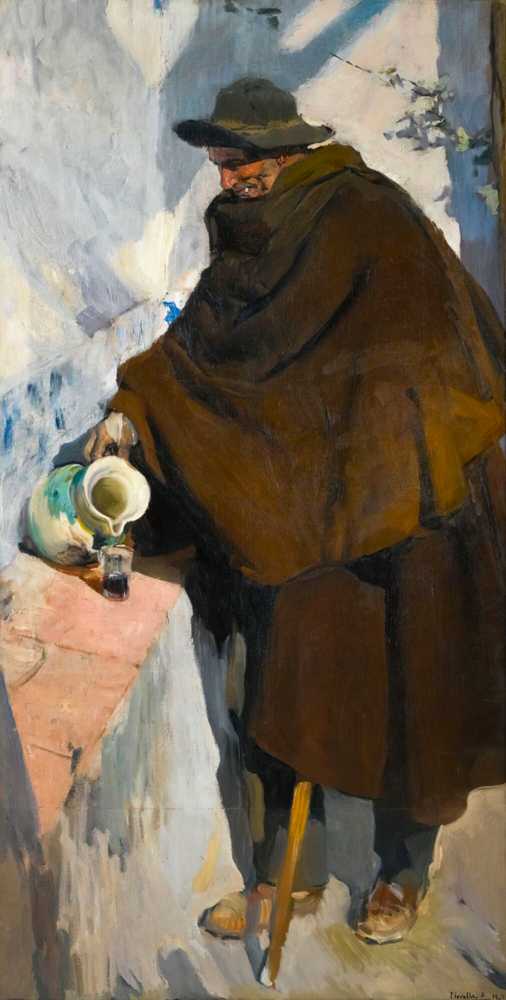 Old Castilian Pouring Wine (The Old Man Of Castille) (1907) - Sorolla