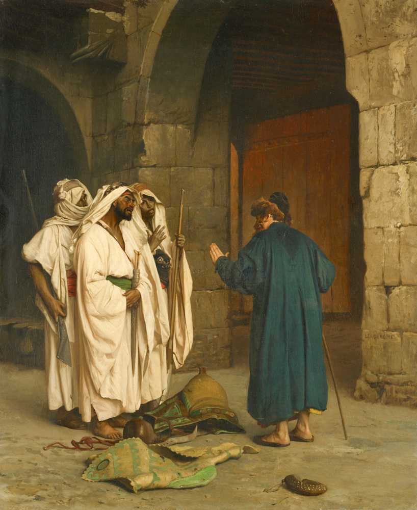 Old Jew with three Arabs - Jean-Leon Gerome