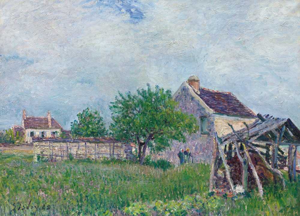 Old Thatched Cottage In Les Sablons (1885) - Alfred Sisley