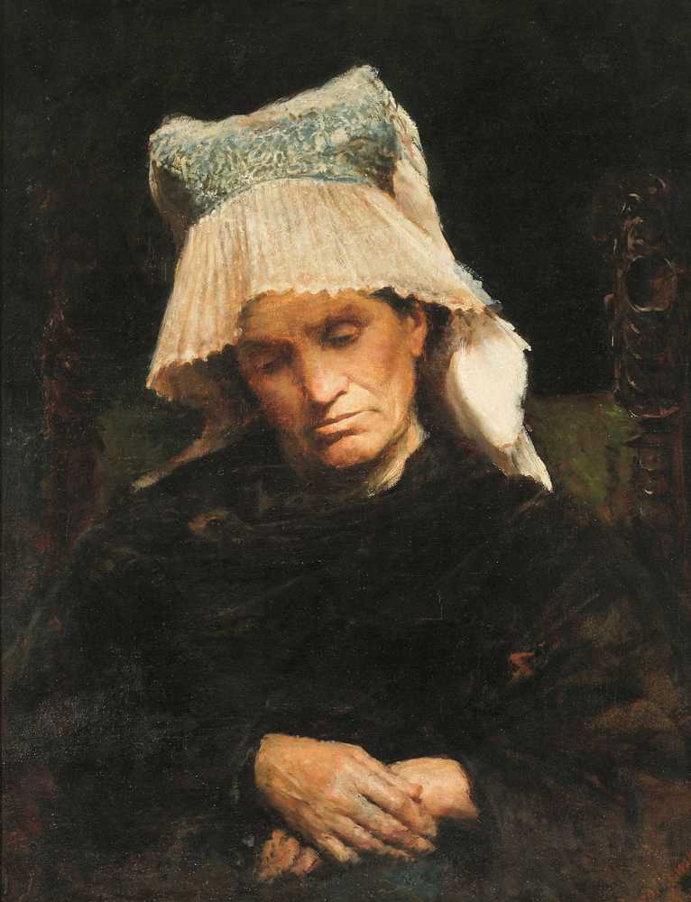 Old woman in a cap (1876) - Leon Wyczółkowski