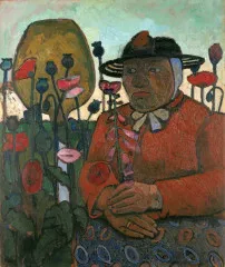 Old Woman in  the garden - Modersohn-Becker