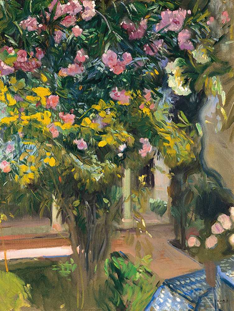 Oleanders, the courtyard of the artist’s home - Joaquin Sorolla y Bastida