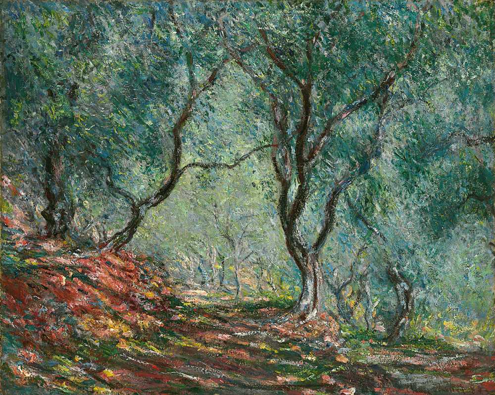 Olive woods in the Moreno garden (1884) - Claude Monet
