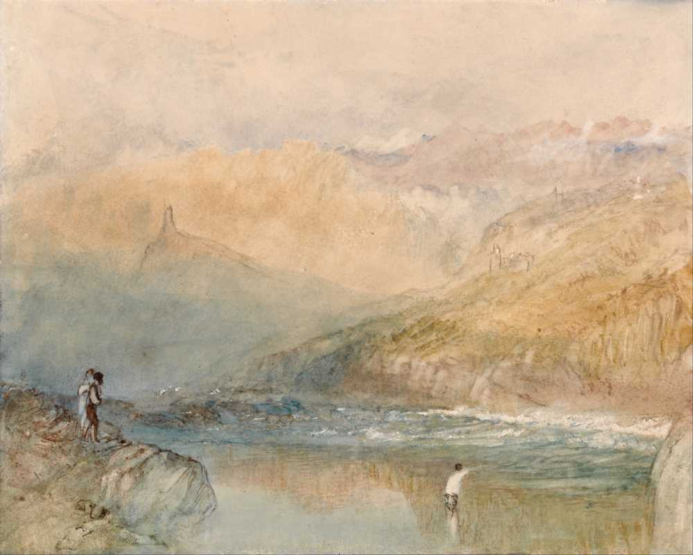 On the Mosell, Near Traben Trarbach (ca. 1841) - Joseph Mallord William Turner