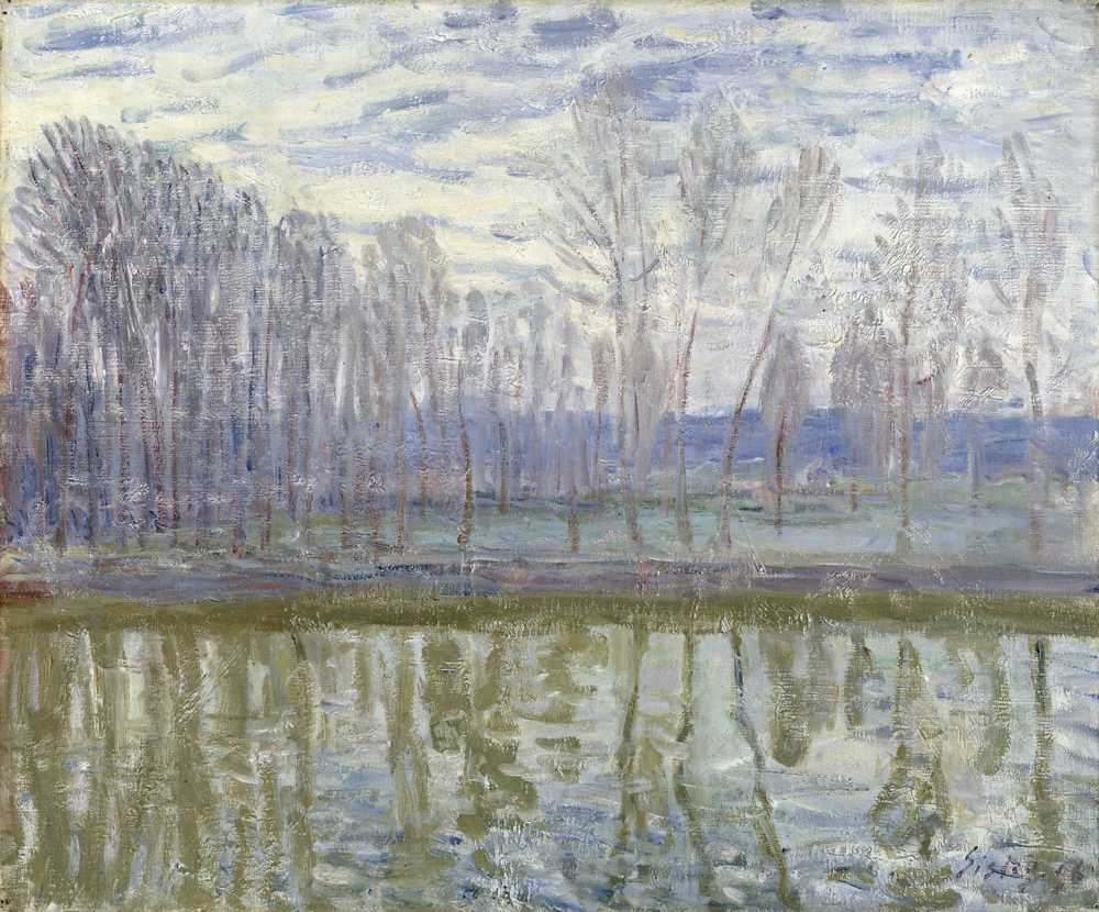 On the Shores of Loing (1896) - Alfred Sisley
