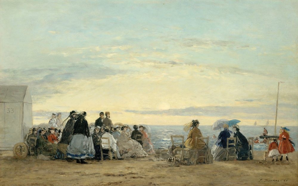 On the Beach, Sunset (1865) - Eugene Boudin