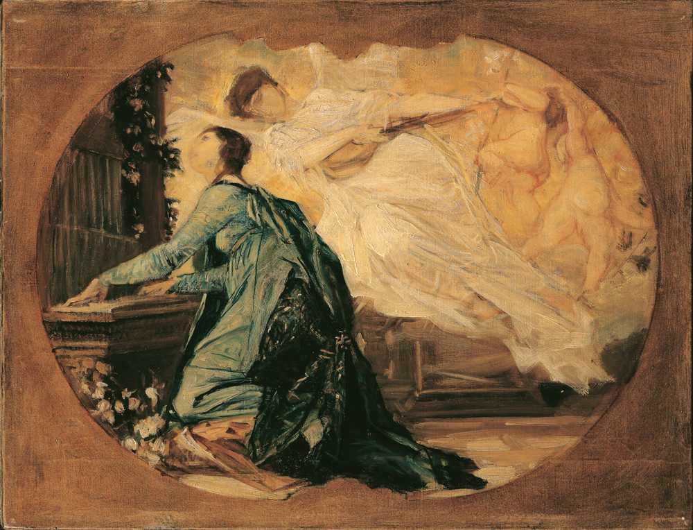 Organ player (allegory of church music) (1885) - Gustav Klimt