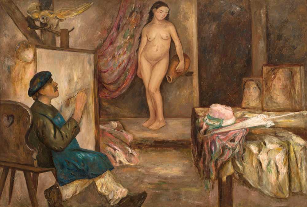 Painter and a model (1923) - Tadeusz Makowski