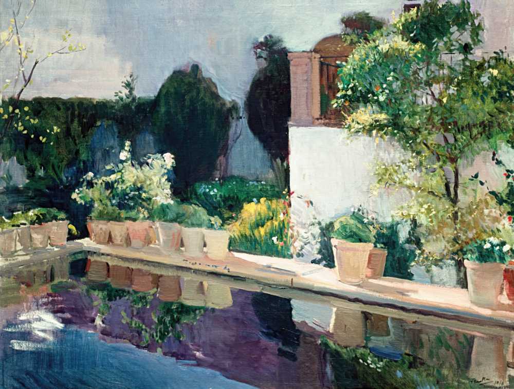 Palace of Pond, Royal Gardens in Seville (1910) - Joaquin Sorolla y Bastida
