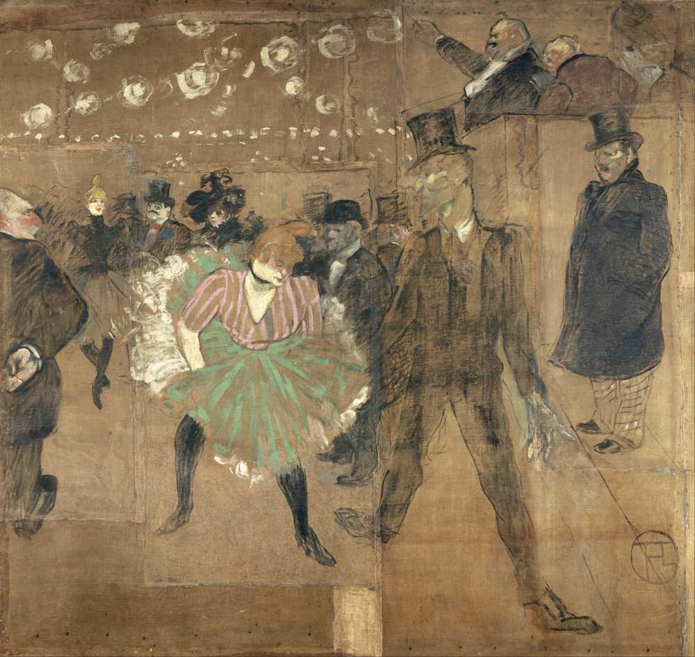 Panele do Baraque de la Goulue, w Foire du Trone w Paryż... - Toulouse-Lautrec
