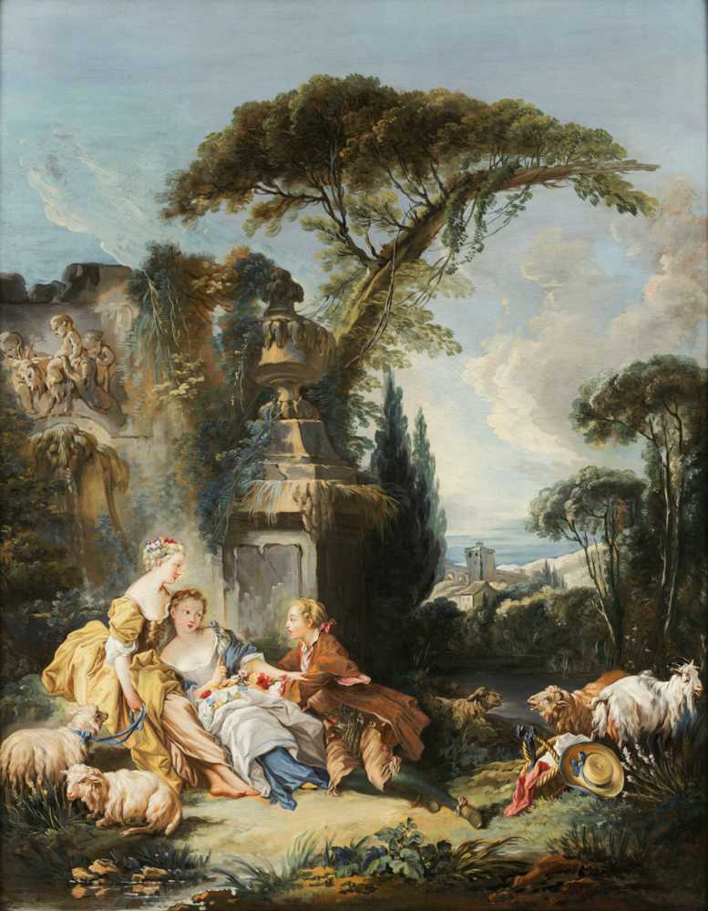 Pastoral scene (1730-1760) - Francois Boucher