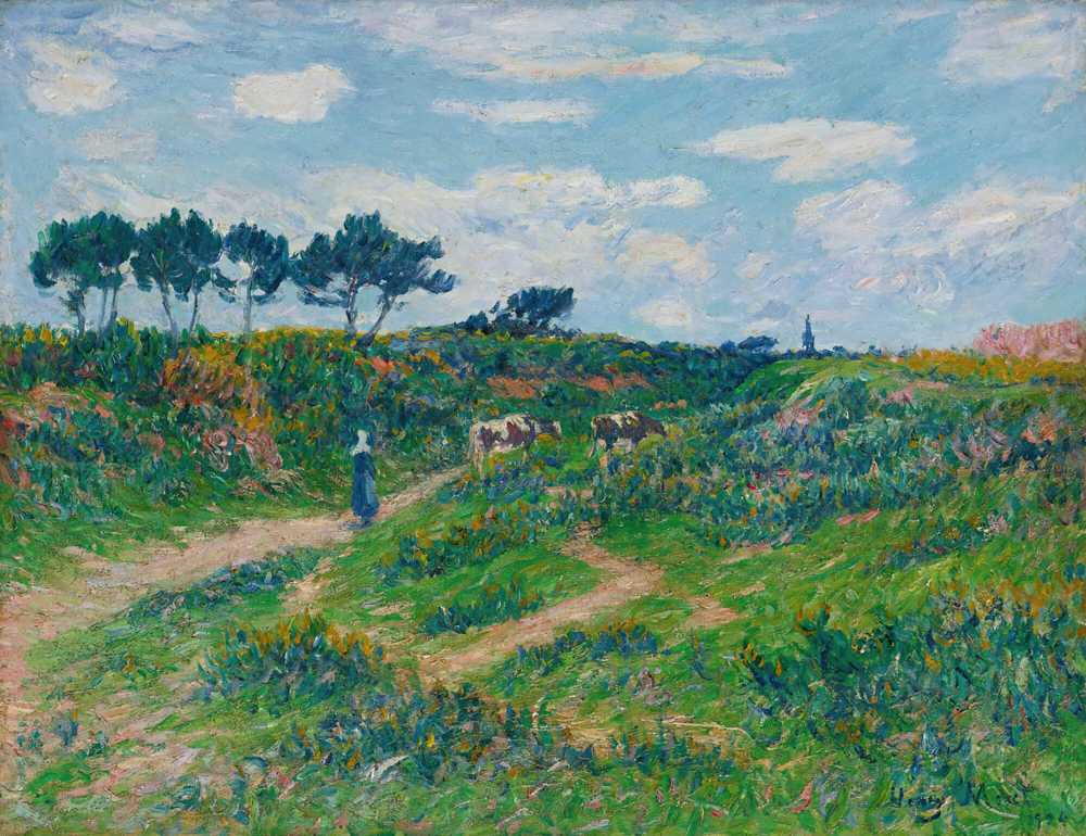 Path in the Landes, Brittany (1904) - Henry Moret