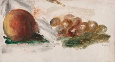 Peach and Grapes (1914) - Auguste Renoir